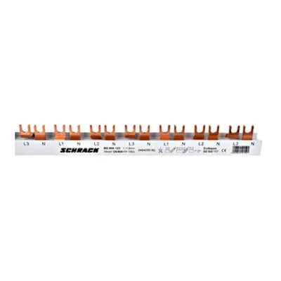 Baretă cu contacte furcă 1N/2N/3N, 16mm², 4p, 1m