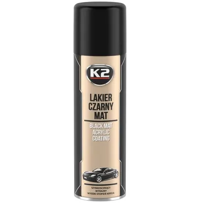 K2 Spray Vopsea Acrylic Negru Mat 500ML L340
