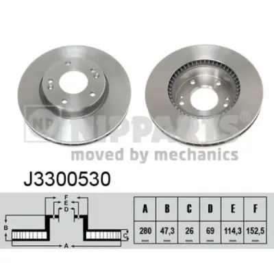Disc frana NIPPARTS J3300530