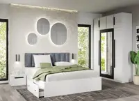 Set dormitor Alb fara comoda - Dallas - C07