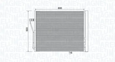 Radiator AC condensator cu uscator potrivit BMW Seria 7 (F01, F02, F03, F04) 4.4 4.4H 6.0 09.08-12.15