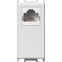 Modul Priza tel.RJ12 alb, TEM Modul TEM-KM30PW-B