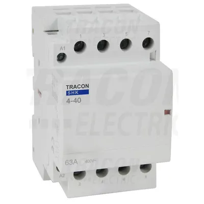 Contactor modular SHK4-40 230V AC, 50Hz, 3 Mod, 4×NO, AC1/AC7a, 40A