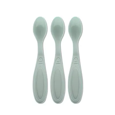 Set 3 lingurite Lorelli My Friend Iceberg Green margine rotunjita 6 luni+