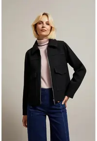 Jacheta neagra cu buzunare mari - Negru