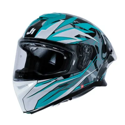 Casca moto integrala JUST1 J-STR AVALON,albastru negru lucios,marime XXL