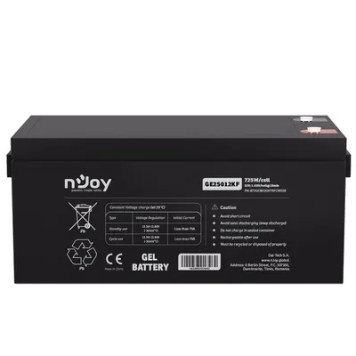 Acumulator GEL Deepcycle nJoy GE25012KF, 12V, 725W / celula, 250 Ah