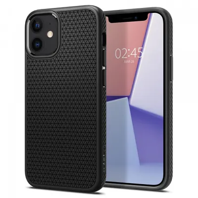 Husa pentru Apple iPhone 12 / 12 Pro, Spigen, Liquid Air, Neagra ACS01701