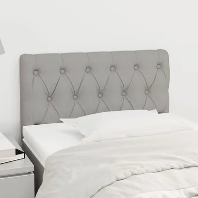 vidaXL Tăblie de pat, gri deschis, 80x7x78/88 cm, textil