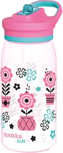 Sticlă de apă pentru copii Quokka Kids - Glow, Melodic Flowers, 580 ml