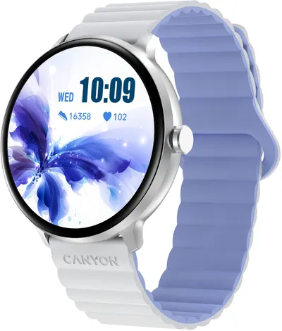 Ceas inteligent Canyon - Jacky SW-69, 47 mm, 1.3'', Alb Albastru
