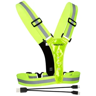 Vestă sport cu LED - reîncărcabilă - galben fluorescent - Vestă de siguranță