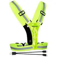Vestă sport cu LED - reîncărcabilă - galben fluorescent - Vestă de siguranță