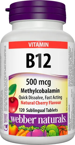 Vitamin В12, 500 IU, 120 tablete, Webber Naturals