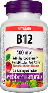 Vitamin В12, 500 IU, 120 tablete, Webber Naturals