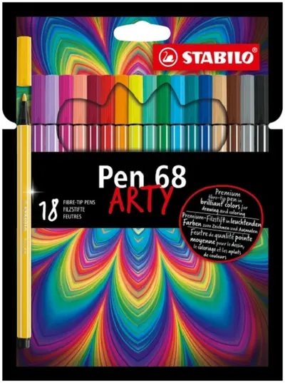 Pixuri marcatoare Stabilo Arty - Pen 68, 18 culori