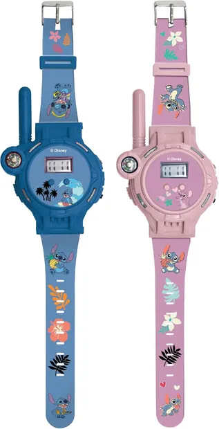 Ceas electronic pentru copii Lexibook - Stitch, cu functie walkie-talkie
