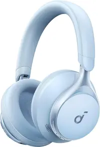 Căști wireless cu microfon Anker - Space One, ANC, albastru