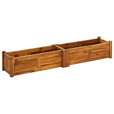 Gossi strat inaltat de gradina, 150x30x25 cm, lemn de acacia