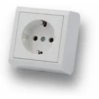 Priza Schuko PT Nivo Ovivo OV00669, 10A, 250V, IP20, alb