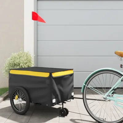 Gossi remorca pentru biciclete, negru si galben, 30 kg, fier