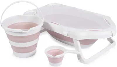 Set pliabil pentru baie Cangaroo - Hawaii, 84 cm, roz