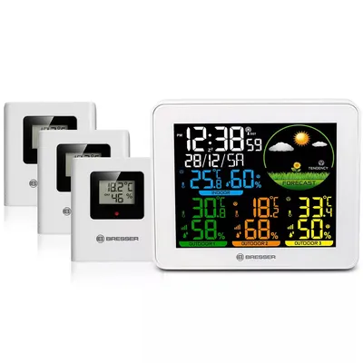 Statie meteo color cu 3 senzori Bresser 9600028