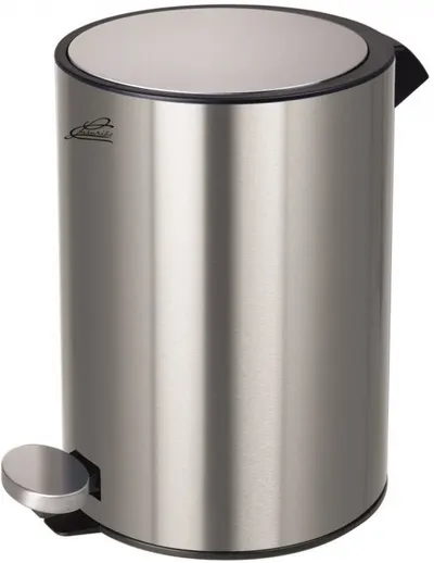 Coș de baie Inter Ceramic - 7072, 5 l, Anti-Fingerprint, crom