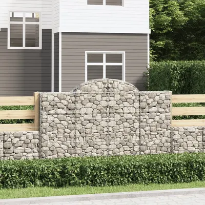 Gossi cosuri gabion arcuite 12 buc, 200x50x120/140cm, fier galvanizat