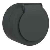 Priza Schuko cu capac PT xOne Ovivo OV00957, 16A, 250V, IP54, antracit