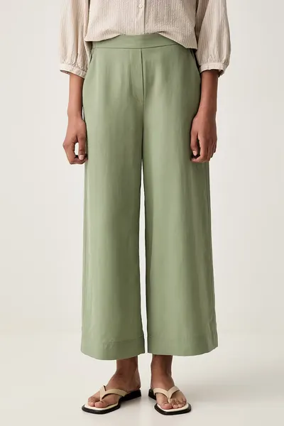Marc O'Polo pantaloni wide leg pentru femei cu in