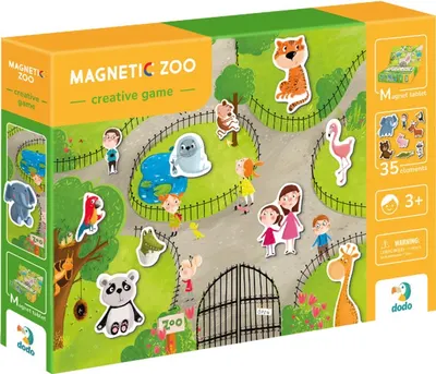 Joc magnetic pentru copii Dodo - Zoo, 35 piese