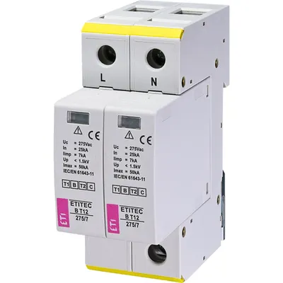 Protecție supratensiuni ETITEC B T12 275/7 2+0 002440338 Invechit