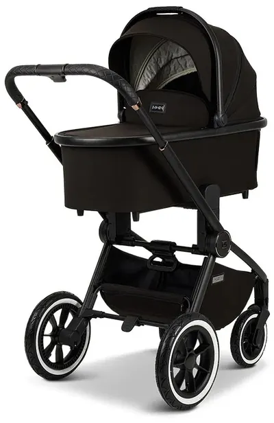 Cărucior combinat 2-în-1 Moon – Resea+, Black Melange