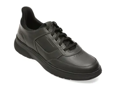 Pantofi sport CLARKS negri, MULLAN EASY, din piele naturala