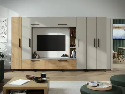 Living Nano - bej cu stejar - Combo