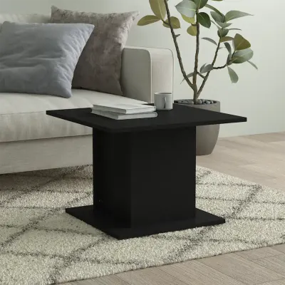 vidaXL Masă de cafea, negru, 55,5x55,5x40 cm, lemn compozit