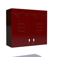 Corp superior 80 cu 2 usi cu scurgator de vase Zebra MDF rosu tulip