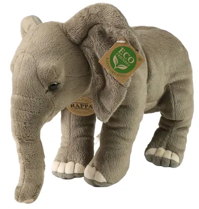 Jucărie de pluș Rappa Eco Friends - Elefant de savană africană, în picioare, 28 cm