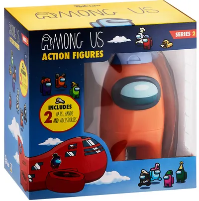 Figurina de actiune P.M.I. Games: Among Us - Crewmate (2 hidden hats and accessories) (Series 2), 17 см