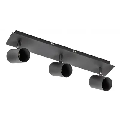 Spot - Ceiling luminaire VENETO, IP20, max. 20W, 3 x GU10, round, black