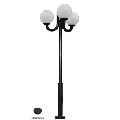 Stalp metalic DECORATIV 3 METRI GLOB TRIPLU