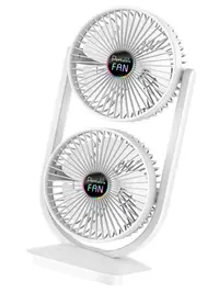 Ventilator de birou cu cap dublu silentios puternic reglabil cu 3 viteze