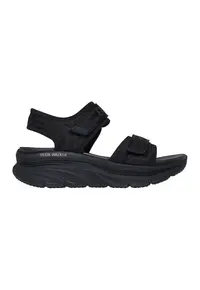 Sandale cu talpa wedge si inchidere velcro D'Lux Walker-Adored - Negru