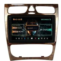 Navigatie 2K Benz C Class (W203) (2002-2004), Android, S-Quadcore 4GB RAM + 64GB ROM, 9.5 Inch - AD-BGS90042K+AD-BGRKIT416V3