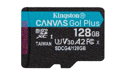 Card de memorie Kingston Canvas Go! Plus Micro-SDXC, 128 GB, Clasa 10 + Adaptor