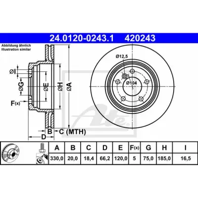 Disc frana ATE 24.0120-0243.1