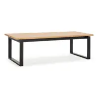 Masă de dining cu blat cu aspect de lemn de stejar 100x220 cm Rina – Marckeric