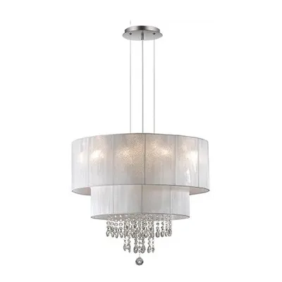 Lustra Opera, 6 becuri, dulie E27, D:710 mm, H:680/1200 mm, Alb
