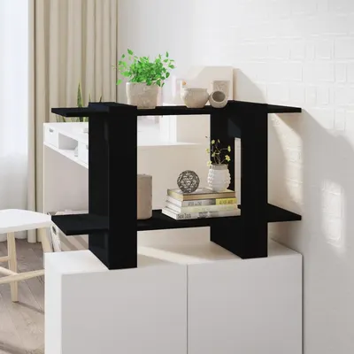vidaXL Bibliotecă/Separator cameră, negru, 80x30x51 cm